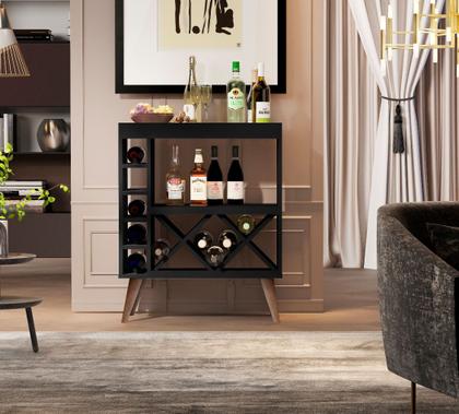 Imagem de Aparador com Adega em X Pés Palito Label - Comprar Moveis em Casa