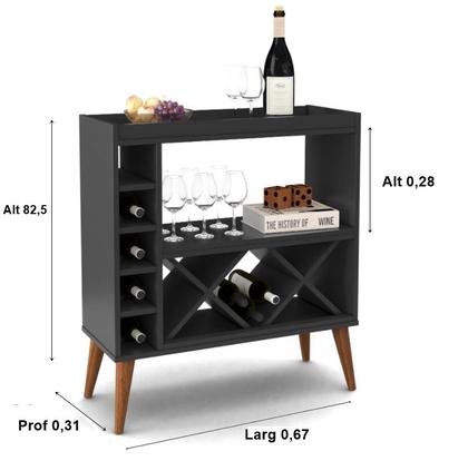 Imagem de Aparador com Adega em X Pés Palito Label - Comprar Moveis em Casa