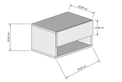 Imagem de Aparador com Gaveta e Nicho Para Quarto Lateral de Cama