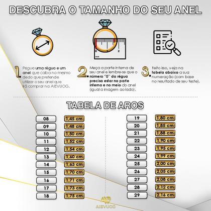 Imagem de Aparador de Aliança Ouro Banhado 18k em 10 Camadas Com Zirconia