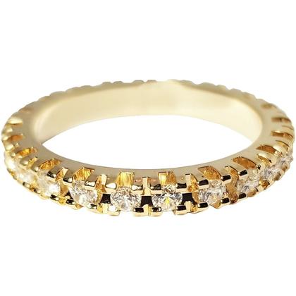 Imagem de Aparador de Aliança Ouro Banhado 18k em 10 Camadas Com Zirconia