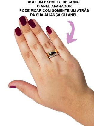 Imagem de Aparador de Aliança Ouro Banhado 18k em 10 Camadas Com Zirconia