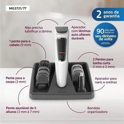 Imagem de Aparador de Barba e Pelos Philips Multigroom Série 3000 7 em 1 Bivolt