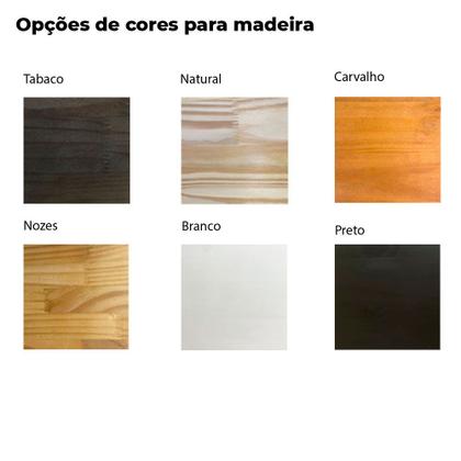 Imagem de Aparador de Madeira Pinus Linea de 4 Prateleiras Ample com 2 Gavetas Branco e Natural