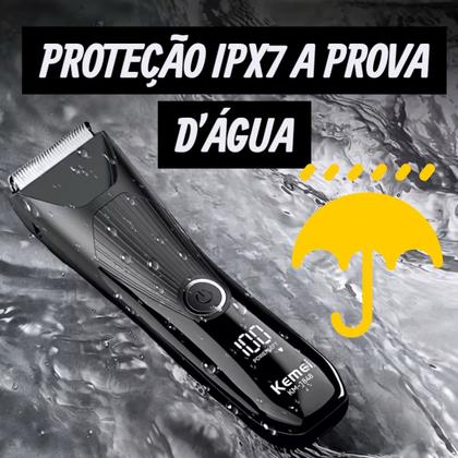 Aparador de Pelos A Prova d'água Kemei 1848 Maquina Unissex