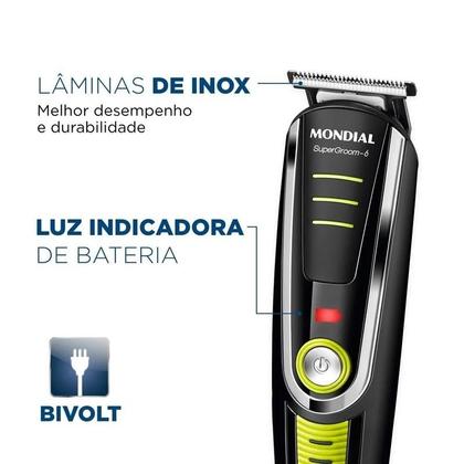 Imagem de Aparador De Pelos Super Groom 6 Bg04 Mondial