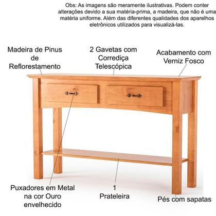 Imagem de Aparador E Mesa De Centro 100% Madeira Bella Carvalho Fosco