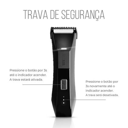 Imagem de Aparador elétrico de pelos corporais, Kit Higiene Máxima 2.0 da MANCLUB 3 lâminas extras à prova de cortes, 1 lâmina de acabamento Base carregadora