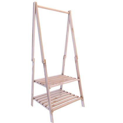 Imagem de Aparador Estilo Arara Dobravel Com Prateleiras Organizadoras De Madeira Pinus