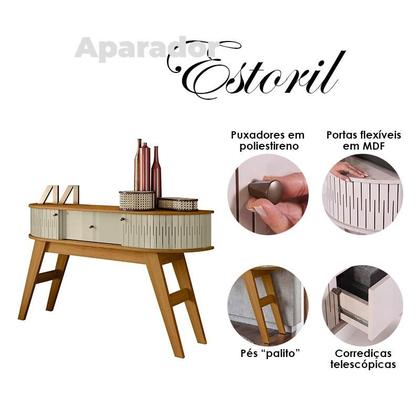 Aparador Estoril Cumaru Opala Madetec Imagem de Aparador Estoril Cumaru Opala Madetec