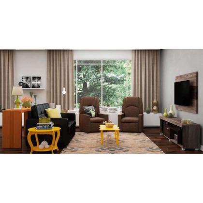 Aparador Gold Imbuia 140 cm - Mobly Imagem de Aparador Gold Imbuia 140 cm