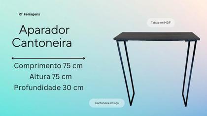 Imagem de Aparador Industrial de Ferro Cantoneira Rustico 