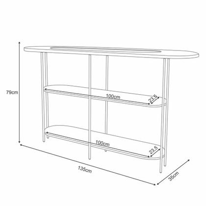 Imagem de Aparador Infinity e Mesas de Centro Sky com Tampo de Vidro e em MDF - HB Móveis