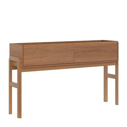 Imagem de Aparador Moderno 2 Gavetas Pés Madeira 143cm Elegance Lukaliam Jequitiba