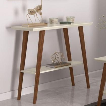 Imagem de Aparador Mônaco Luxo com Base de Madeira Maciça Off White