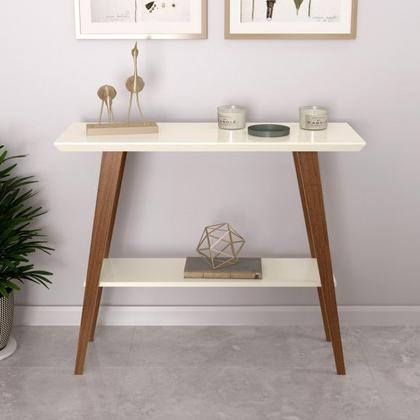 Imagem de Aparador Mônaco Luxo com Base de Madeira Maciça Off White