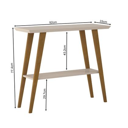 Imagem de Aparador Mônaco Luxo com Base de Madeira Maciça Off White