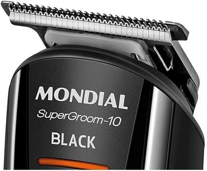 Imagem de Aparador Mondial BG16 10 em 1 Bivolt Preto Laranja