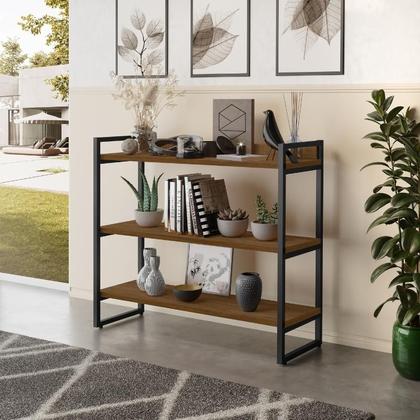 Imagem de Aparador Organizador Multiuso Industrial Com 3 Prateleiras Para Sala Estar Cozinha