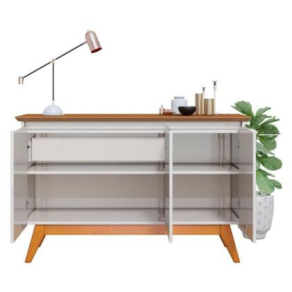 Imagem de Aparador Para Sala Buffet Ambiente Classic 3 Portas Com Gaveta Off White Freijó - Imcal