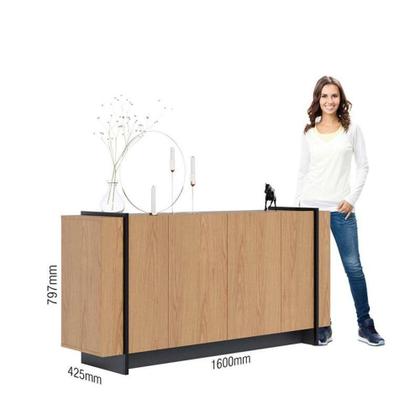 Imagem de Aparador Para Sala Buffet Copacabana Freijó Preto Acetinado- Colibri