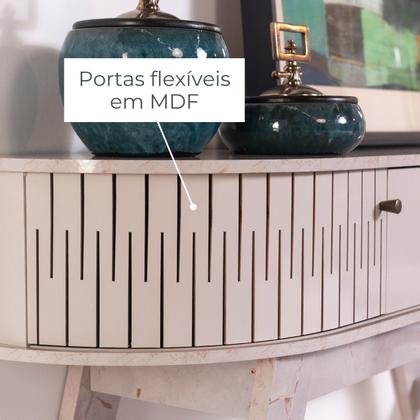 Imagem de Aparador para Sala de Estar 2 portas Flexíveis em MDF Curvo 1 Gaveta Estoril