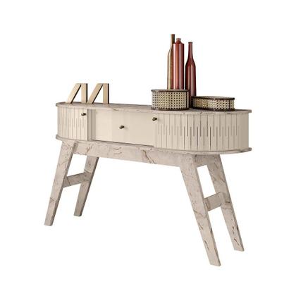 Imagem de Aparador para Sala de Estar 2 portas Flexíveis em MDF Curvo 1 Gaveta Estoril