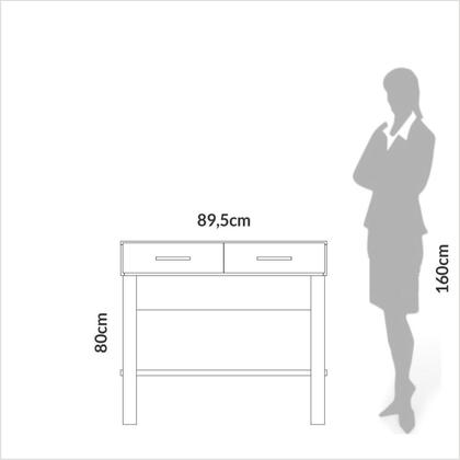 Imagem de Aparador para Sala de Estar com 2 Gavetas Pradel Branco/Freijo/Off White