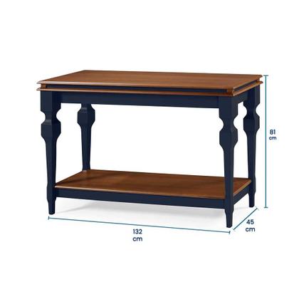 Imagem de Aparador para Sala e Divisor de Ambiente com 1 Prateleira 2004 Manchester Linz Móveis - Cinza/Imbuia Glazer