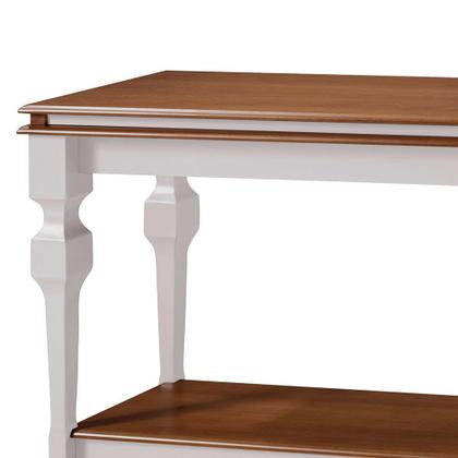 Imagem de Aparador para Sala e Divisor de Ambiente com 1 Prateleira 2004 Manchester Linz Móveis - Cinza/Imbuia Glazer