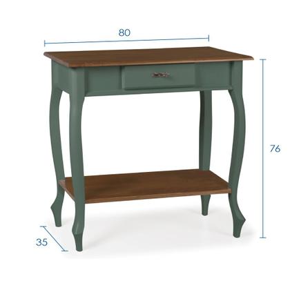 Imagem de Aparador para Sala Pés Luis XV com Gaveta e Prateleira 1010P Linz Móveis - Imbuia Glazer