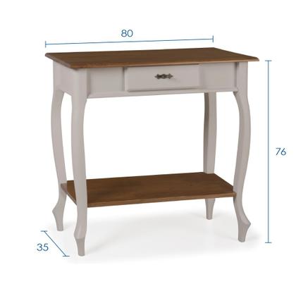 Imagem de Aparador para Sala Pés Luis XV com Gaveta e Prateleira 1010P Linz Móveis - Imbuia Glazer