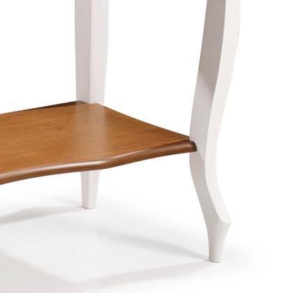 Imagem de Aparador para Sala Pés Luiz XV com Gaveta e Prateleira 1019P Linz Móveis - Branco/Imbuia Glazer