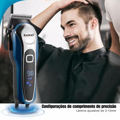 Imagem de Aparador Pelos Barba Bigode Máquina Recarregável Usb Prata