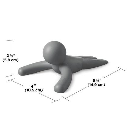 Imagem de Aparador peso para porta com 2 unidades buddy cinza