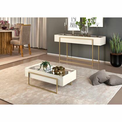 Imagem de Aparador Pilar com Tampo em Espelho DJ Móveis