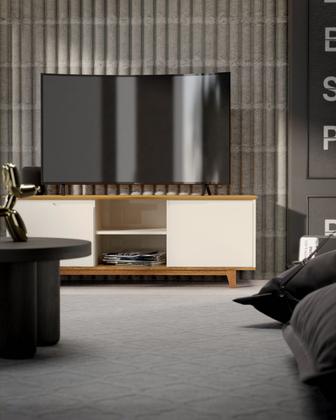 Imagem de Aparador Rack Bancada Flow para TV de até 55" - EJ Móveis