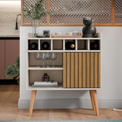 Imagem de Aparador Retro Balcao Cantinho Café Hall Entrada Sala De Estar 1 Porta