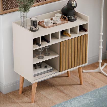 Imagem de Aparador Retro Balcao Cantinho Café Hall Entrada Sala De Estar 1 Porta