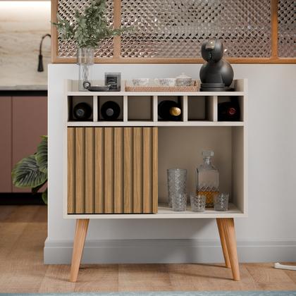 Imagem de Aparador Retro Balcao Cantinho Café Hall Entrada Sala De Estar 1 Porta