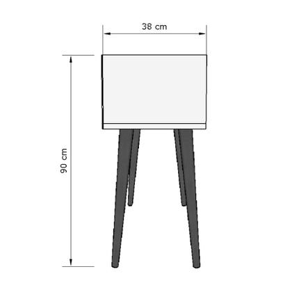 Imagem de Aparador Retrô Delta Freijó com Off White - MoveisAqui