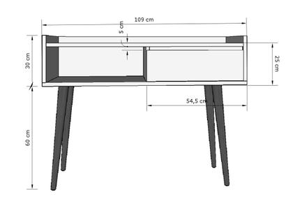Imagem de Aparador Retrô Delta Freijó com Off White - MoveisAqui