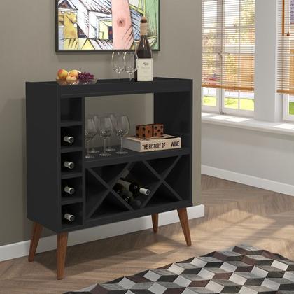 Imagem de Aparador Sala com Adega Bar Mar Estilo Retrô Pés Palito - Diversas Cores