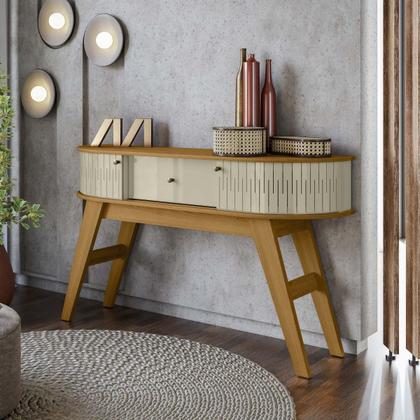 Imagem de Aparador Sala de Estar Estoril Cor Cumaru e Opala - Madetec