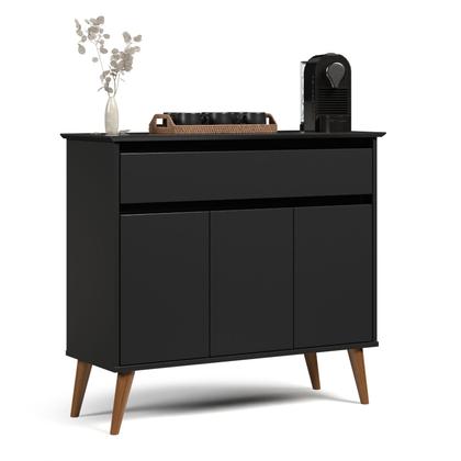 Imagem de Aparador Sala De Estar Retrô Balcão Buffet Com Gaveta E 3 Portas Cairo Cores G2 Plus