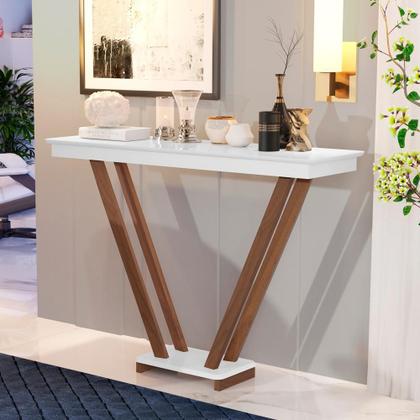 Imagem de Aparador Supreme Invertido Branco Pés de Eucalipto Maciço Móveis Decor