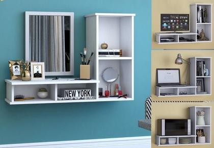 Imagem de Aparador Suspenso Multiuso Para Estudos Ou Porta Microondas