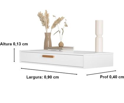 Imagem de Aparador Suspenso Salinas P/ Penteadeira, Escrivaninha ou Rack Cores - MJM Casa dos Moveis