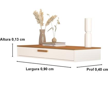 Imagem de Aparador Suspenso Salinas P/ Penteadeira, Escrivaninha ou Rack Cores - MJM Casa dos Moveis