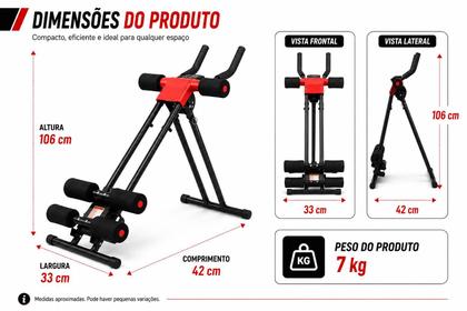 Imagem de Aparelho Abdominal 5 Níveis De Intensidade Cor Preto